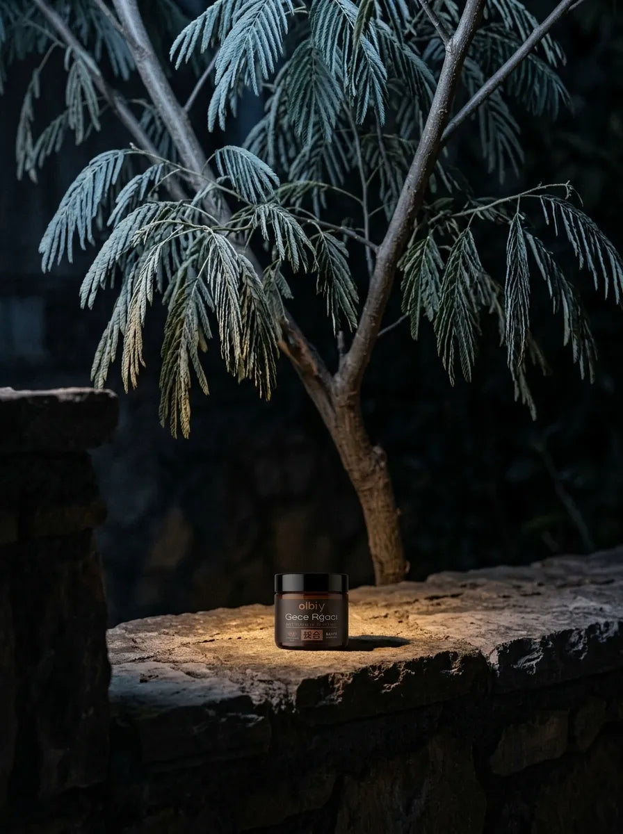 Gece ağacının altında kavanoz